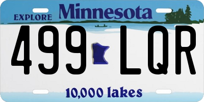 MN license plate 499LQR