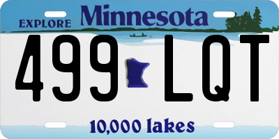 MN license plate 499LQT
