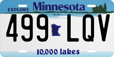 MN license plate 499LQV