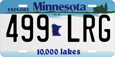 MN license plate 499LRG