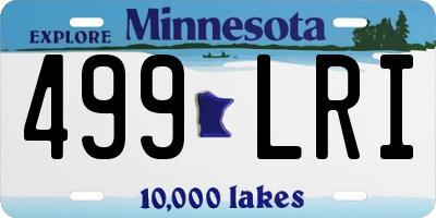MN license plate 499LRI
