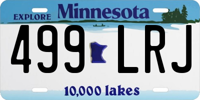 MN license plate 499LRJ