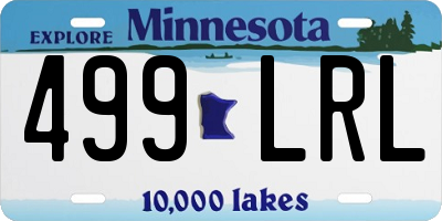 MN license plate 499LRL