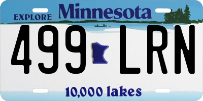 MN license plate 499LRN