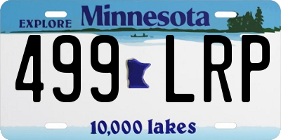 MN license plate 499LRP