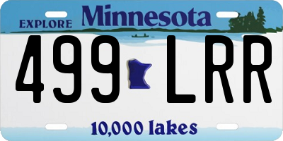 MN license plate 499LRR