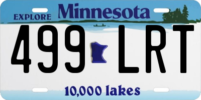 MN license plate 499LRT