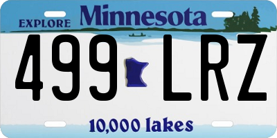 MN license plate 499LRZ