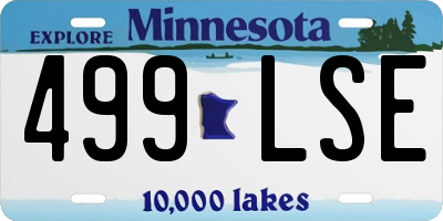 MN license plate 499LSE