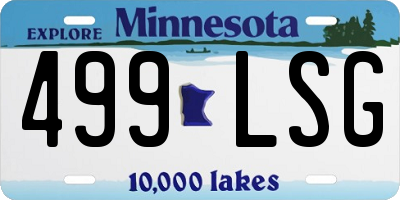 MN license plate 499LSG