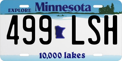 MN license plate 499LSH