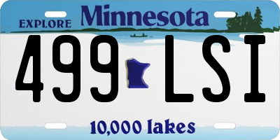 MN license plate 499LSI