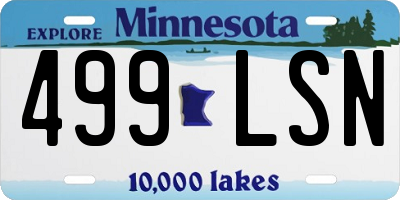 MN license plate 499LSN