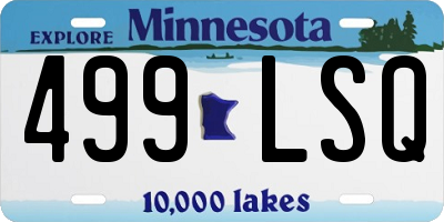 MN license plate 499LSQ