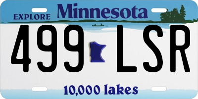 MN license plate 499LSR