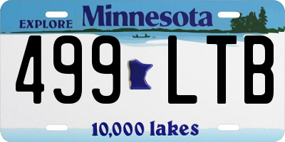 MN license plate 499LTB