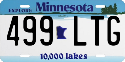 MN license plate 499LTG
