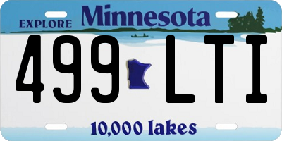 MN license plate 499LTI