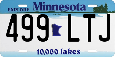MN license plate 499LTJ