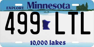MN license plate 499LTL