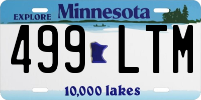 MN license plate 499LTM