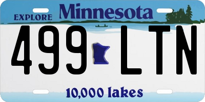 MN license plate 499LTN