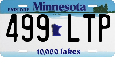 MN license plate 499LTP