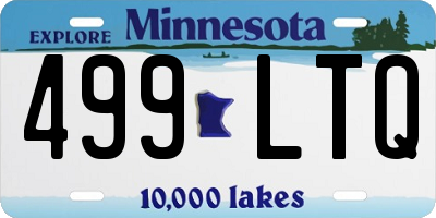 MN license plate 499LTQ