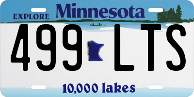 MN license plate 499LTS