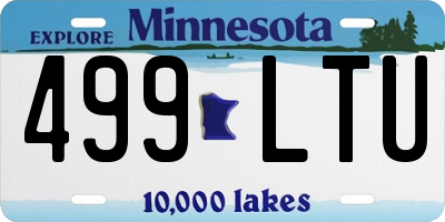 MN license plate 499LTU
