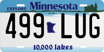 MN license plate 499LUG