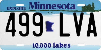 MN license plate 499LVA