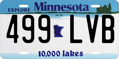 MN license plate 499LVB