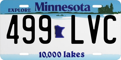 MN license plate 499LVC