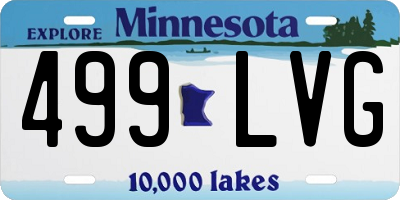 MN license plate 499LVG