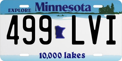 MN license plate 499LVI