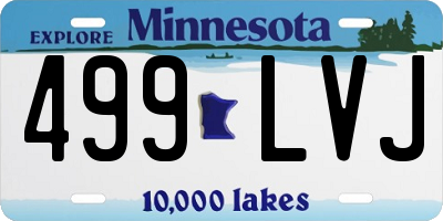 MN license plate 499LVJ