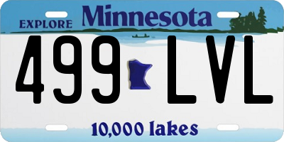 MN license plate 499LVL