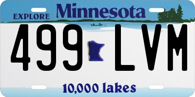 MN license plate 499LVM