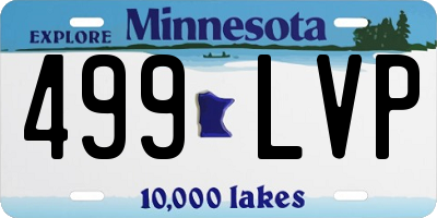 MN license plate 499LVP