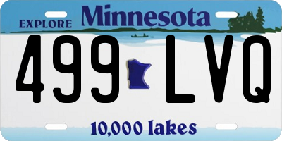 MN license plate 499LVQ