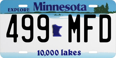 MN license plate 499MFD