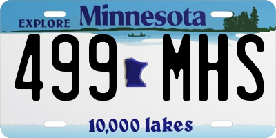 MN license plate 499MHS