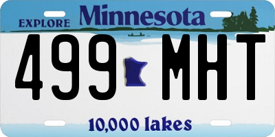 MN license plate 499MHT