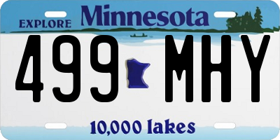 MN license plate 499MHY