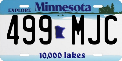 MN license plate 499MJC