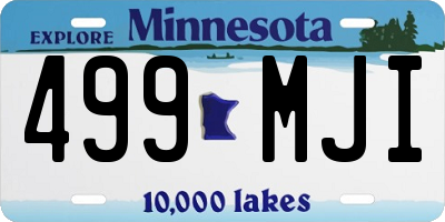 MN license plate 499MJI
