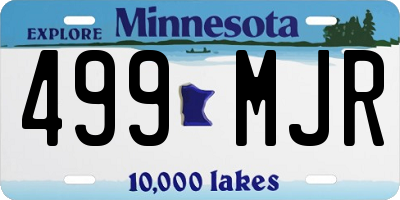 MN license plate 499MJR