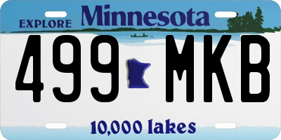 MN license plate 499MKB