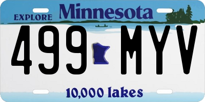 MN license plate 499MYV